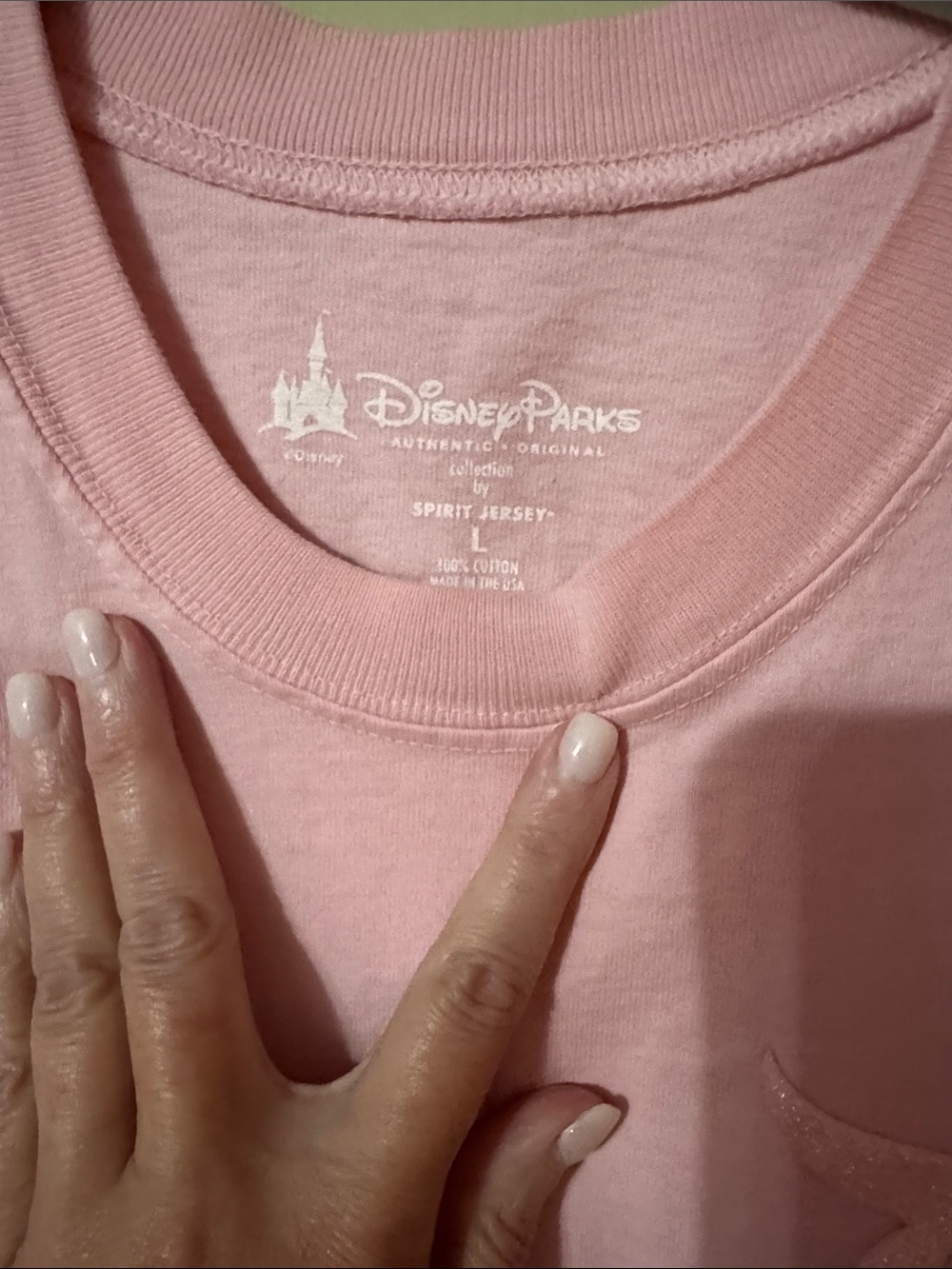 Disney Pink Long-Sleeve Crewneck Pullover - Picture 6 of 6